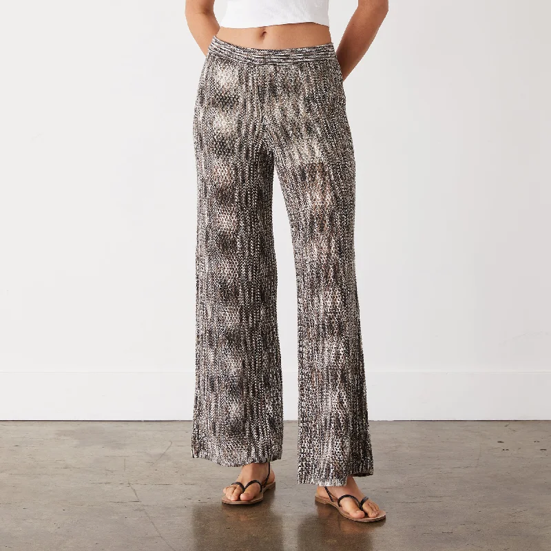 Space-dye Crochet Wide Leg Pant