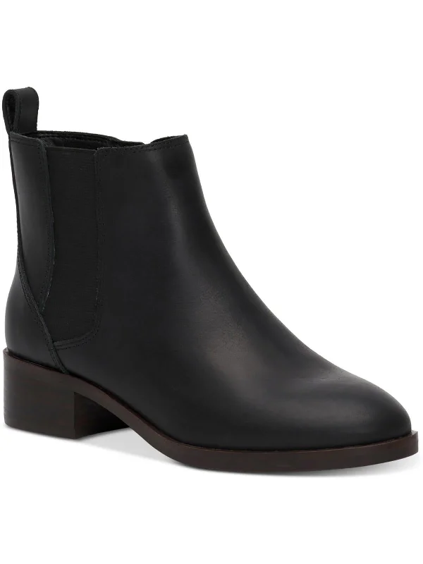 Podina Womens Leather Pull On Chelsea Boots