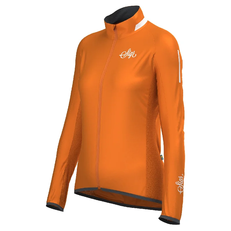 Treriksröset Orange Women's Cycling Wind/Pack Jacket