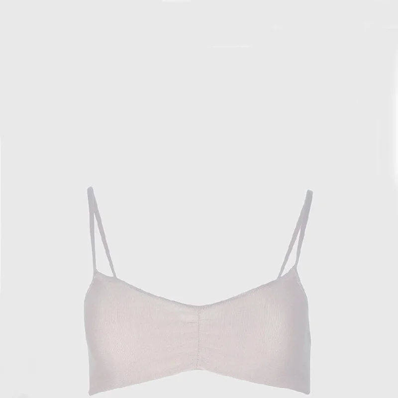 CASHMERE BRA ""ALMA"" IN UNDYED WHITE