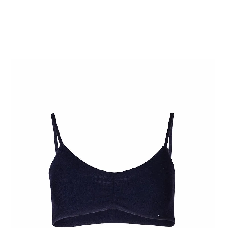 CASHMERE BRA ""ALMA"" IN NAVY