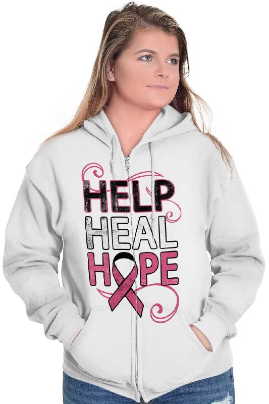 Breast Cancer Awareness Zip Hoodie