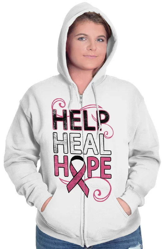 Breast Cancer Awareness Zip Hoodie