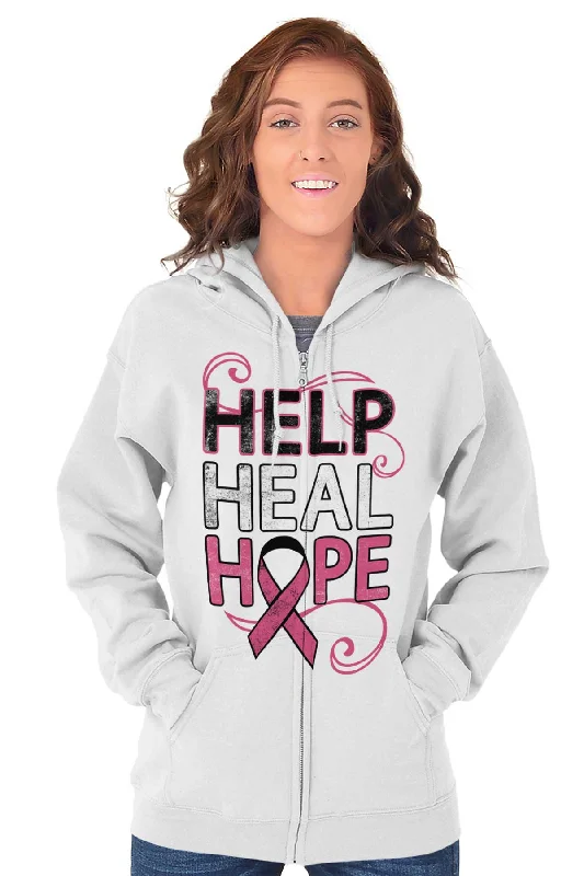 Breast Cancer Awareness Zip Hoodie