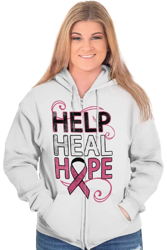 Breast Cancer Awareness Zip Hoodie