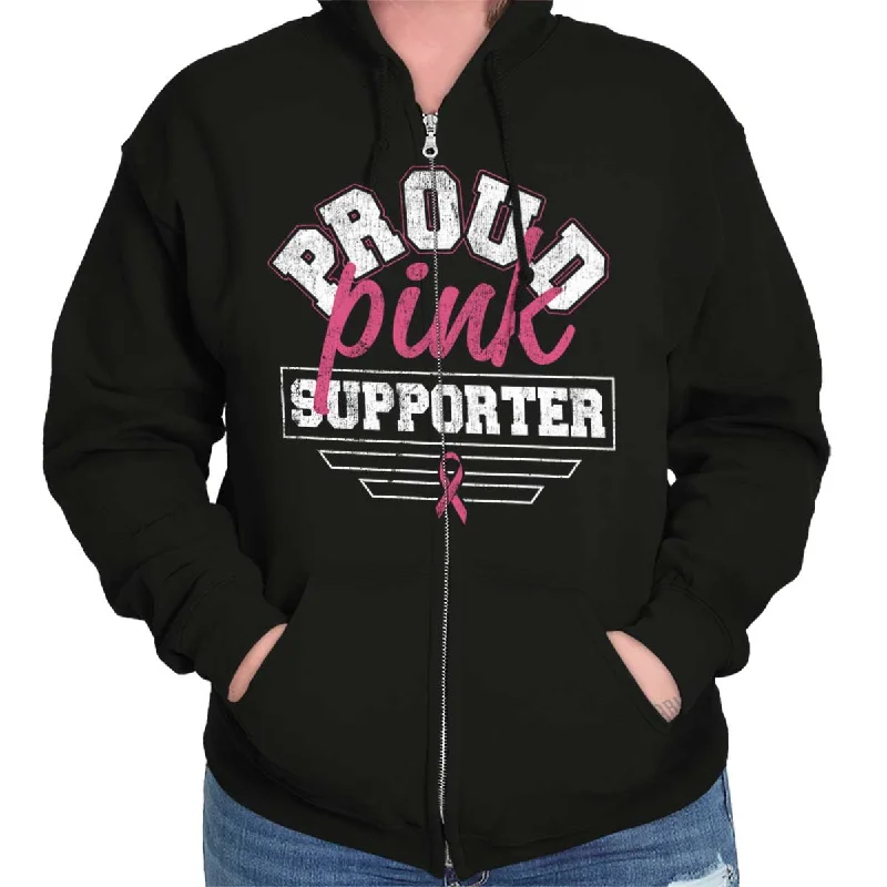 Breast Cancer Awareness Zip Hoodie