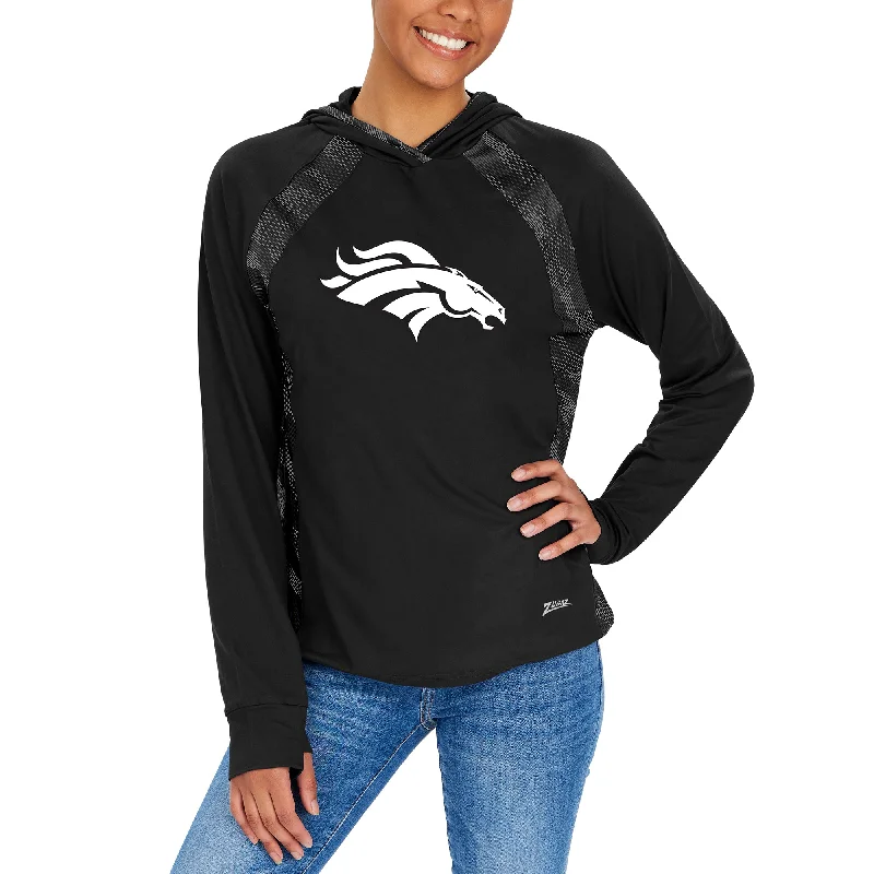 Zubaz NFL Women's Denver Broncos Elevated Hoodie W/ Black Viper Print