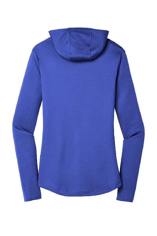 Sport-Tek Womens Competitor Moisture Wicking Long Sleeve Hooded T-Shirt Hoodie - True Royal Blue